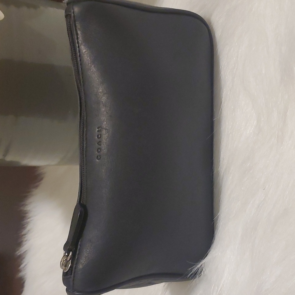 Coach vintage leather makeup bag
